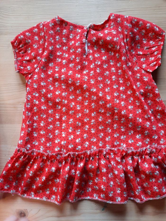 Lot 2 robes rouge fille 6 mois ou 68 cm - photo numéro 7