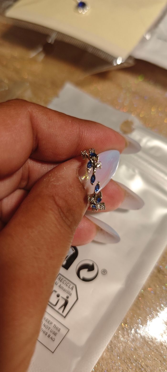 Lot bijoux bleu indigo