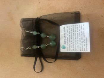boucles oreilles aventurine