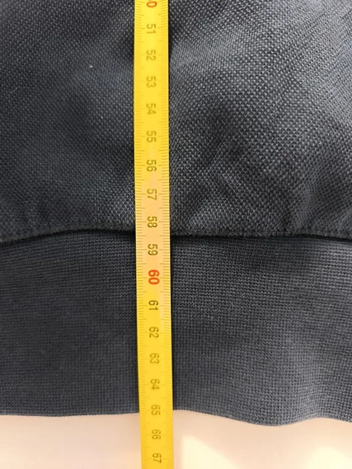 Sweat 1/4 zippé bleu marine logo blanc grosse tâche devant taille M Ralph Lauren homme - photo numéro 16