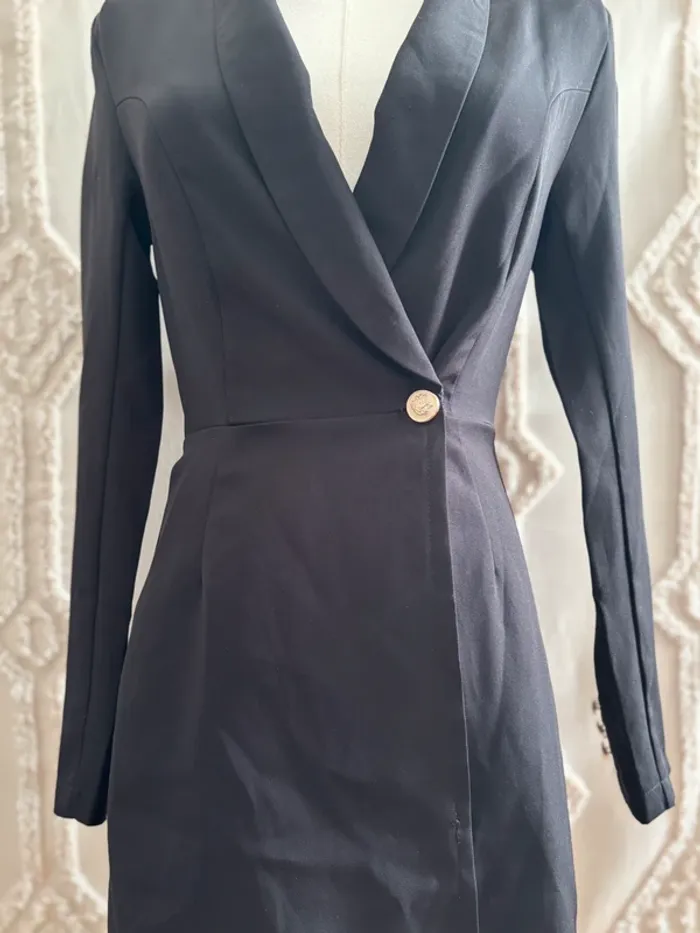 Robe blazer combi-short noire AMISU – taille 34 / XS – chic & pratique classy - photo numéro 4