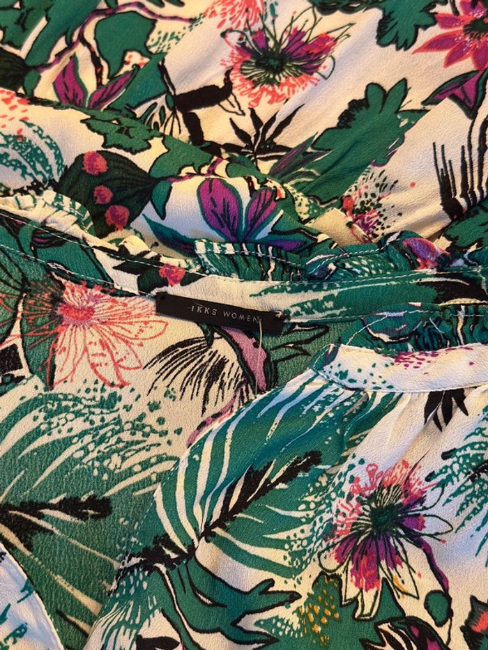 Robe imprimé fleuri végétal vert – T.42 IKKS - photo numéro 4