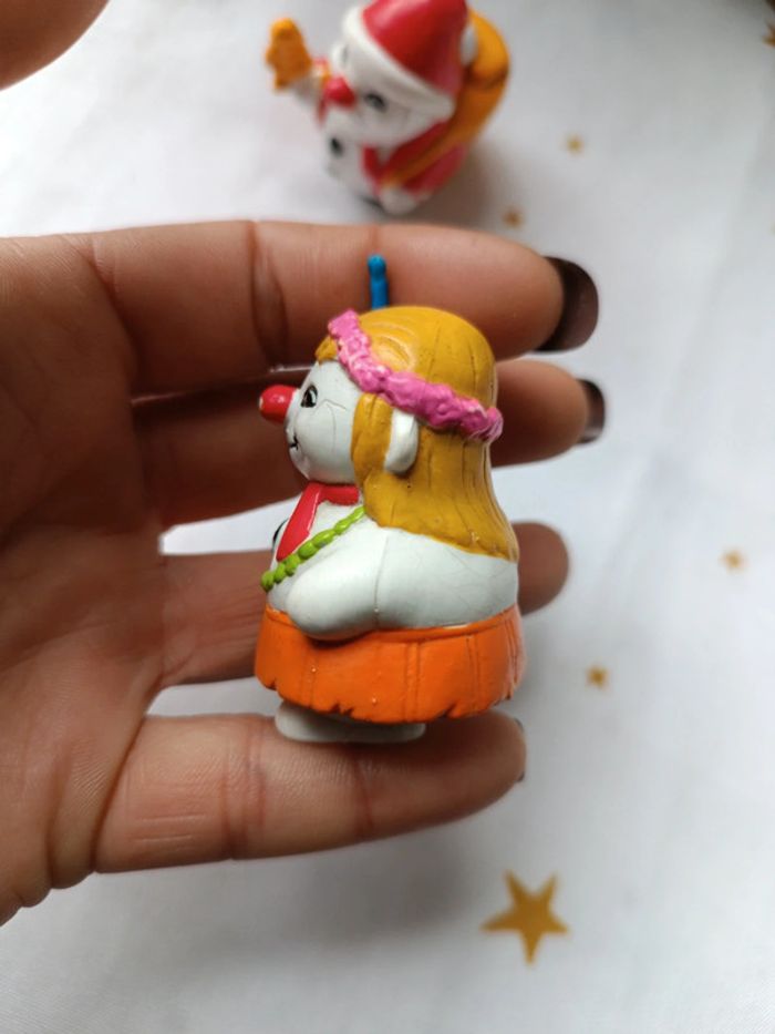 Figurine figura père noël christmas vahiné bonhomme neige snow bouli - photo numéro 4