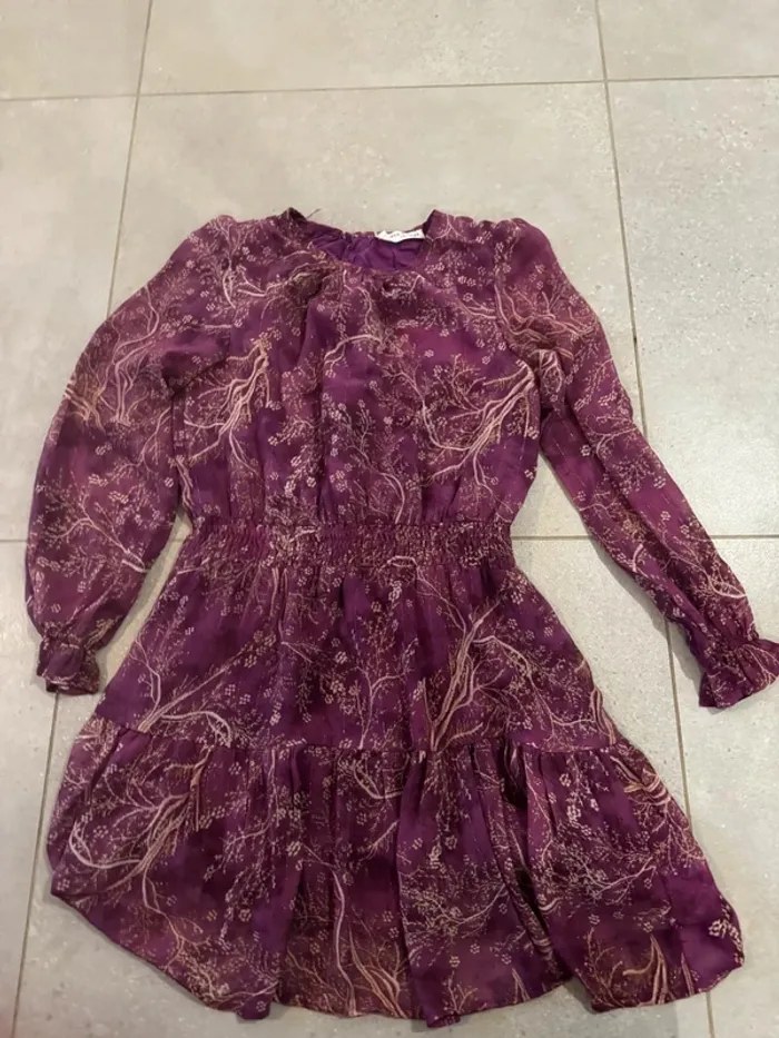 Robe violette Peace n'love taille S/M, trsè bon état