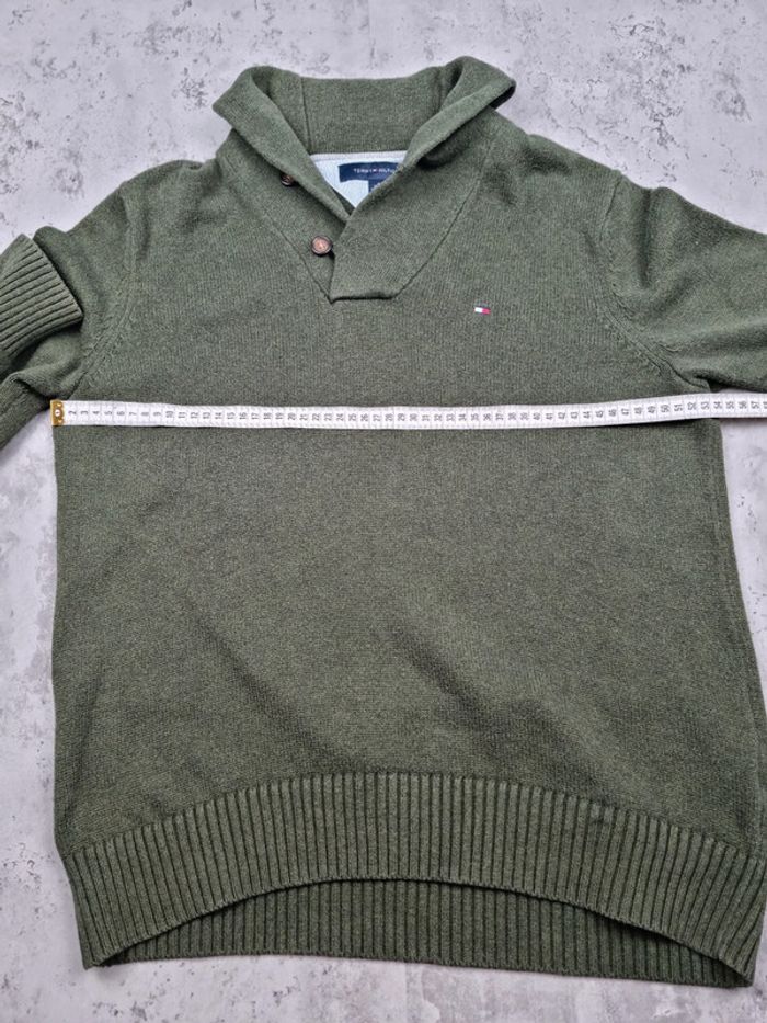 Pull col châle Tommy Hilfiger kaki L Hommes - photo numéro 11