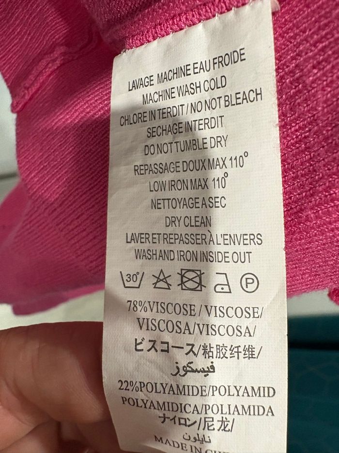 Boléro / gilet court Sinequanone rose fuchsia – Taille 36 – Excellent état - photo numéro 6