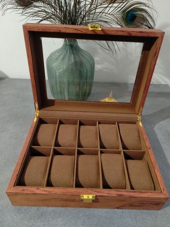 Boîte montre en bois 12 emplacements