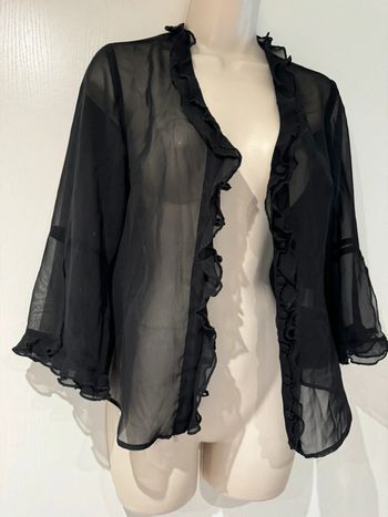Chemise noire transparente Caroll taille 36.