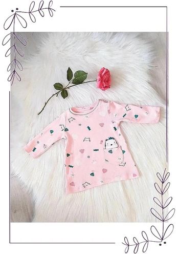 Tee-shirt sweat long manches longues tunique bébé fille 6 mois