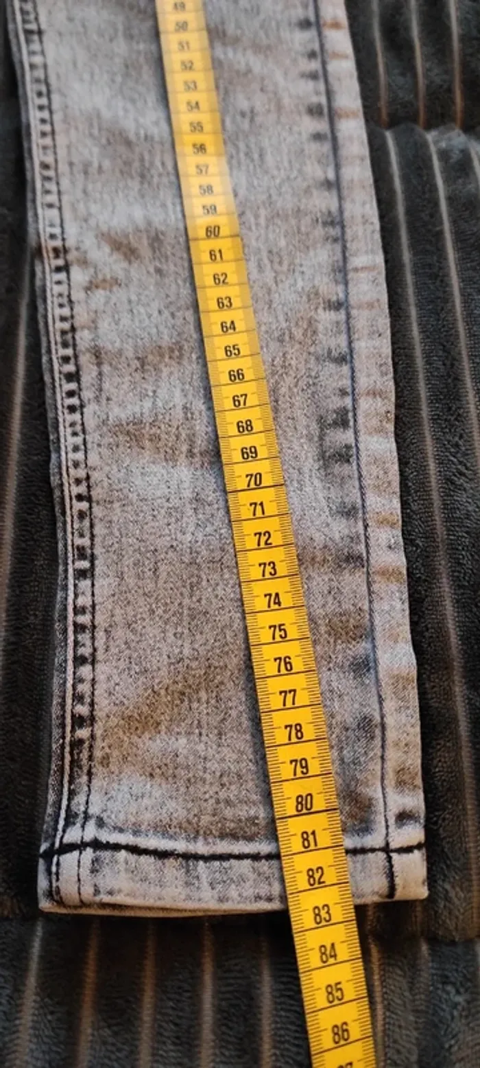 Jegging gris high waist xxxs ou 12 ans environ - photo numéro 2