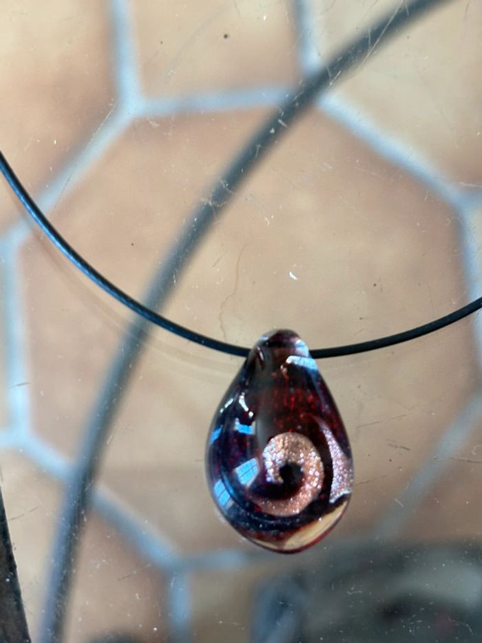 Collier pendentif verre de murano - photo numéro 2