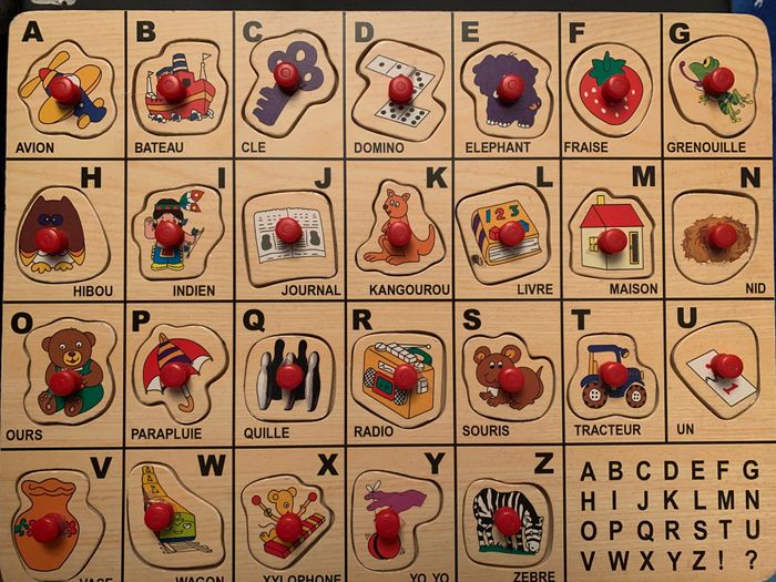 Alphabet puzzle en bois