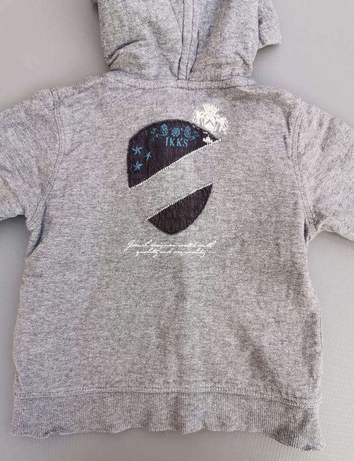 Gilet pull zippé à capuche 18 mois garçon IKKS - photo numéro 4