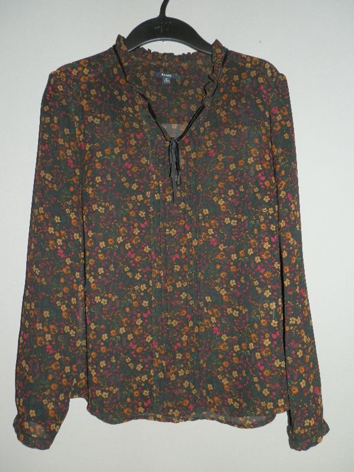 Chemisier voile fleuri