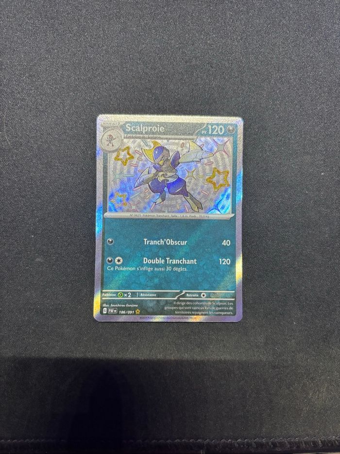 Carte Pokémon scalproie shiny 186/91 destinée de paldea NM