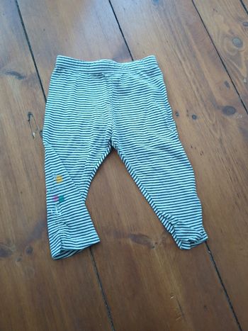 Legging rayures noir blanc  12 mois catimini fille