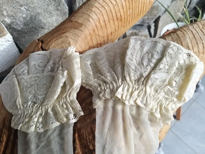 Paire de bas voile autofixant couleur ivoire - photo numéro 2