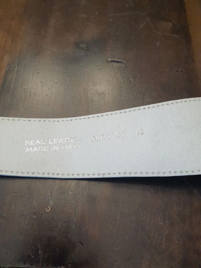 Ceinture femme en cuir blanc Accento 90cm - photo numéro 14