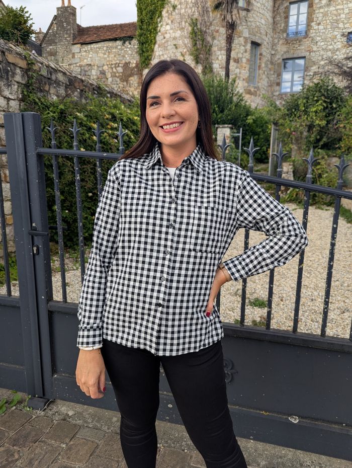 Chemise à carreaux Dinard noir/blanc
Taille S/M - photo numéro 4