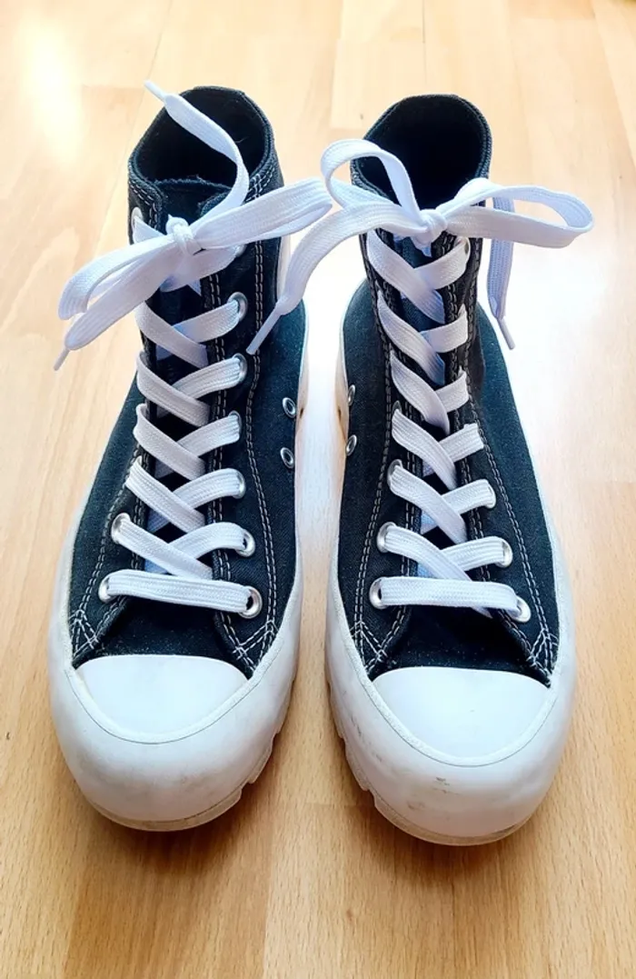 Converse noir lugged plateforme taille 38 - photo numéro 2