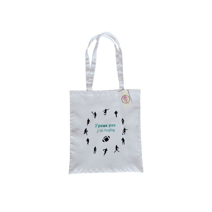Sac personnalisable « j’peux pas j’ai rugby » - photo numéro 2