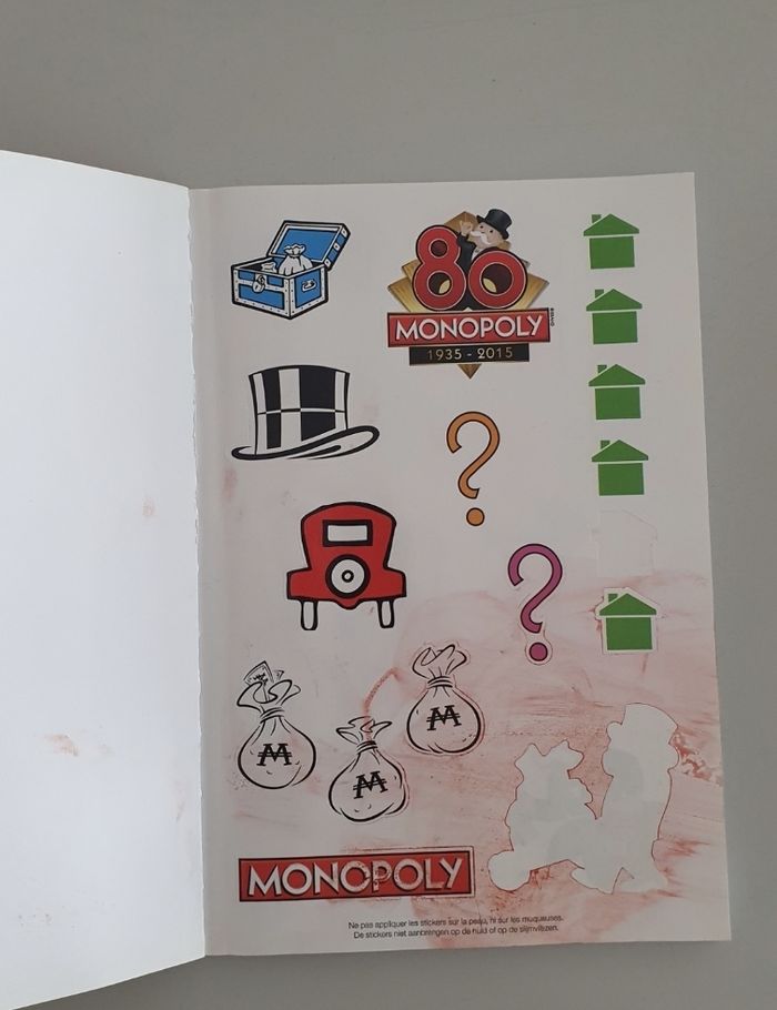 Carnet Monopoly + stickers - photo numéro 3