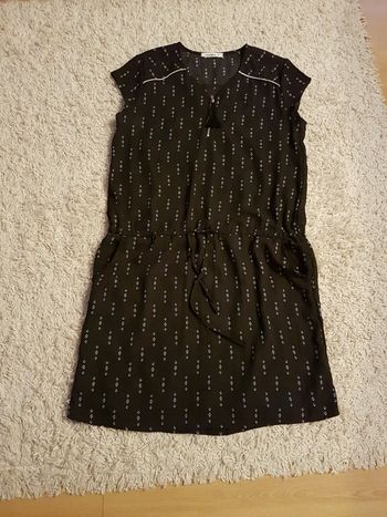 Robe noire imprimée fluide Manoukian