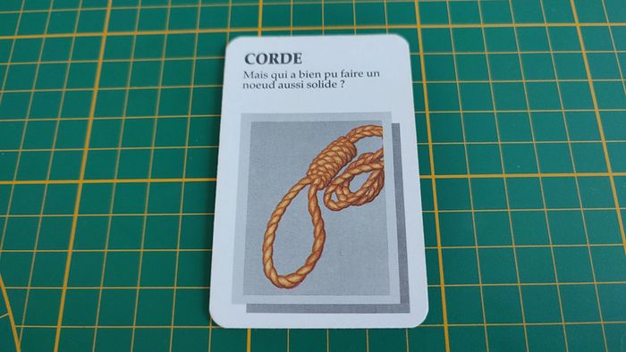 Carte corde pièce détachée jeu de société Super Cluedo Parker #B43