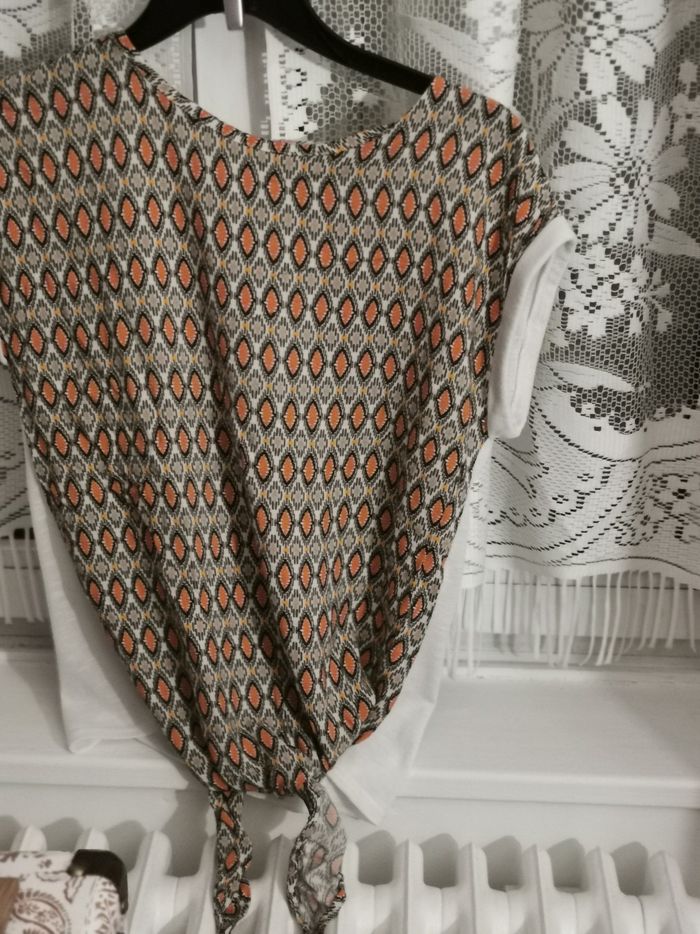 Tee shirt fantaisie à motifs à nouer - photo numéro 2