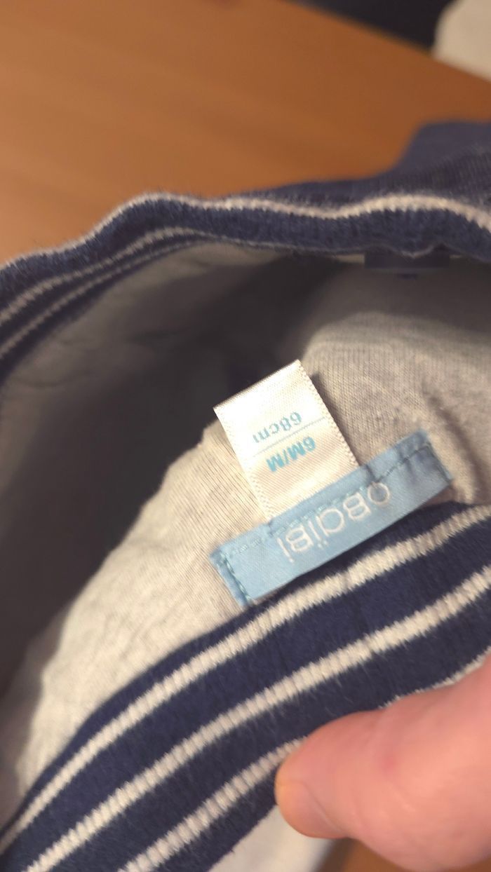 🥰😍💙 superbe ensemble sweat zippé, pantalon velours et bodie polo mc 6mois garçon 💙😍🥰 - photo numéro 5