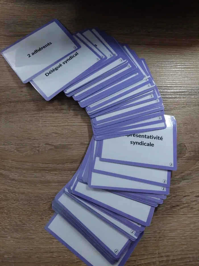 Flashcards Droit du Travail jurixio – imprimé, découpé et plastifié - excellent état - photo numéro 2