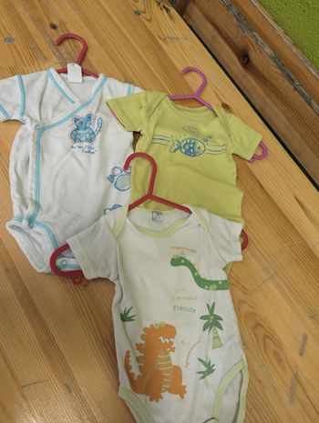 Lot 3 bodies manches courtes 3 mois