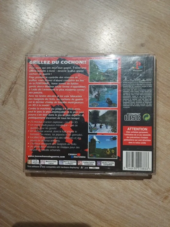 Cochon de guerre hogs of war PlayStation 1 hs - photo numéro 2