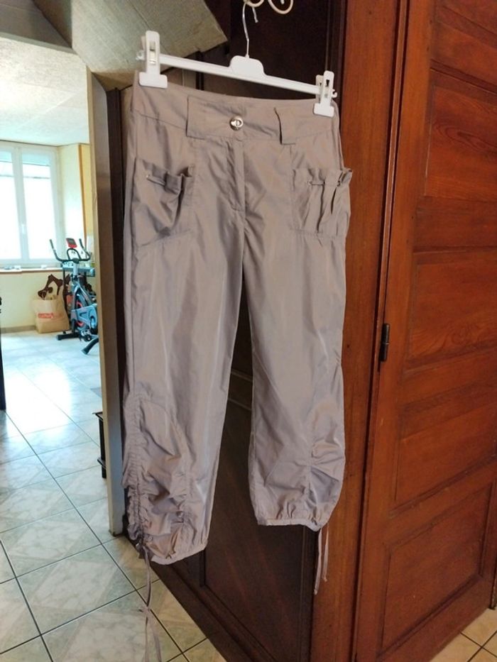 Pantacourt beige à poches vintage M/38 y2k - photo numéro 4