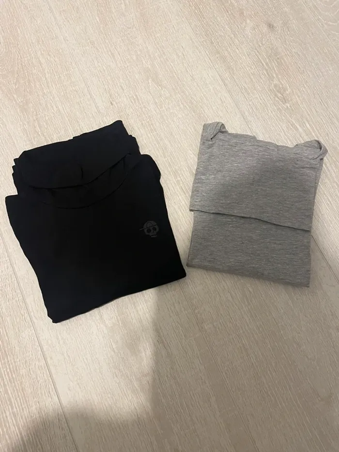 Lot de 2 sous-pulls col roulé unis