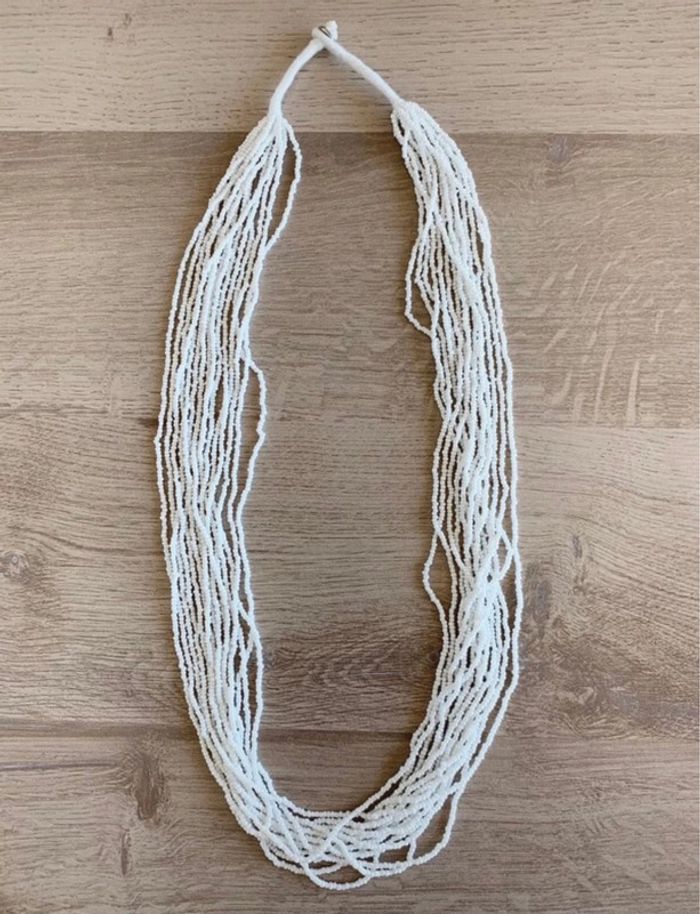 collier de perles blanches collier multirangs