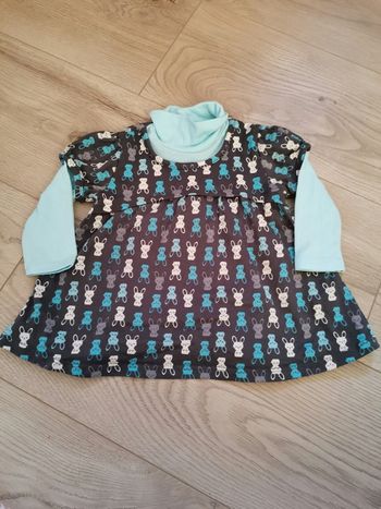 Robe, tunique col roulé