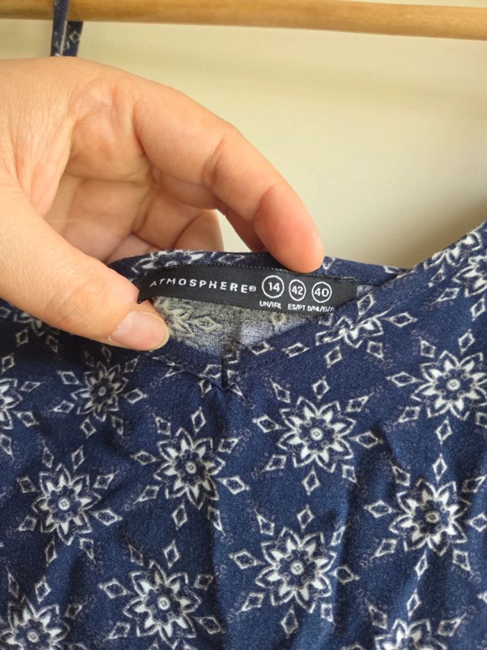 Blouse bleue atmosphere - t40 à épaules dénudées - photo numéro 5