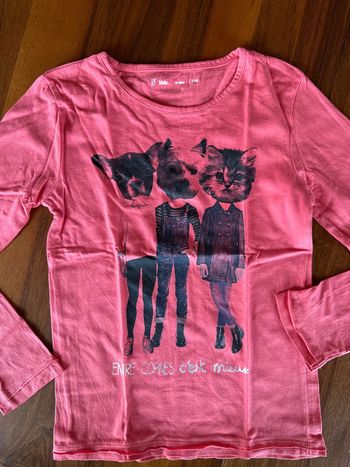 Tee shirt 10 ans fille manches longues