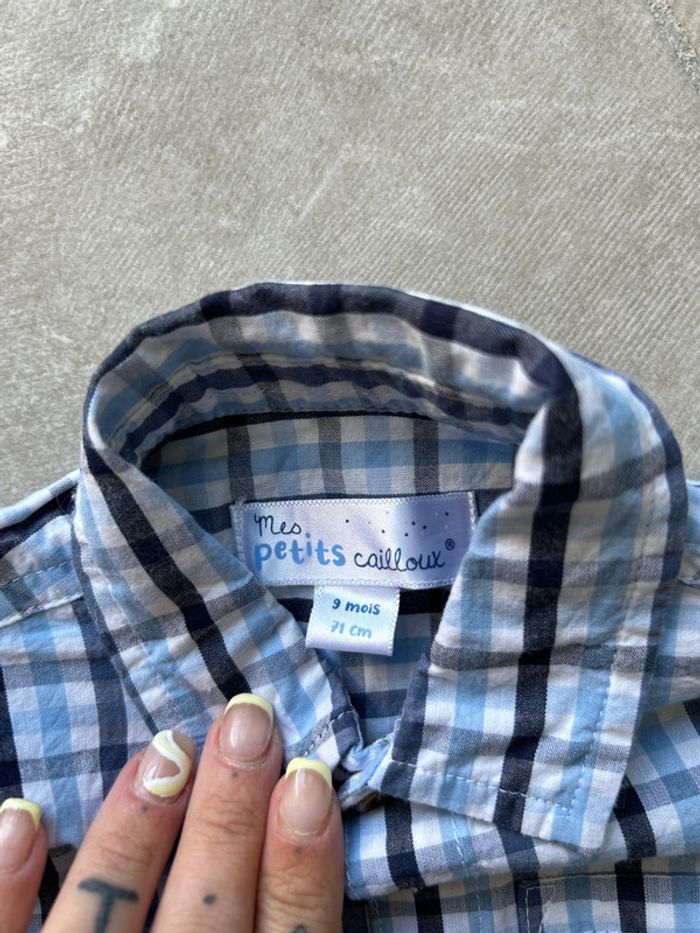 Chemise carreaux bébé 9 mois - photo numéro 3