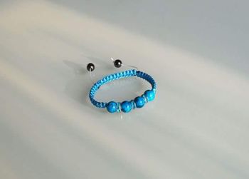 Bracelet shamballa bleu