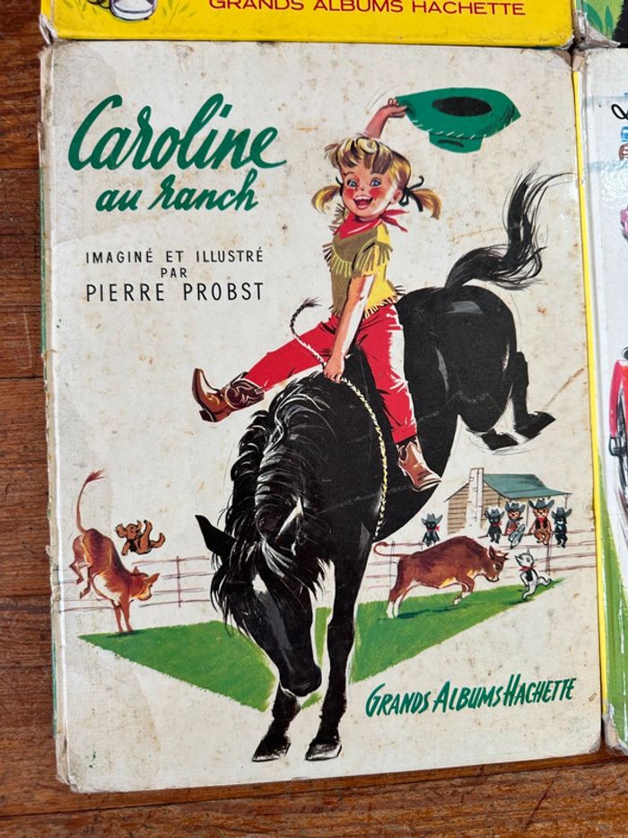 Lot de 4 livres Caroline état satisfaisant bd albums anciens vintage Pierre Probst - photo numéro 2