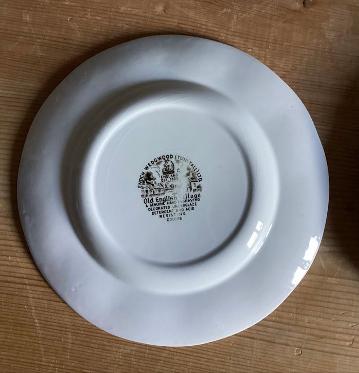 2 assiettes porcelaine anglaise enoch wedgwood ltd - photo numéro 5