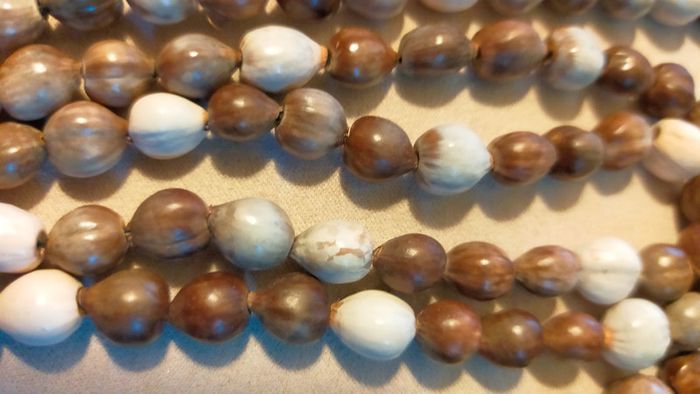 Collier long en graines naturelles – Tons bruns et crème - Collection Terres d’Ailleurs - photo numéro 10