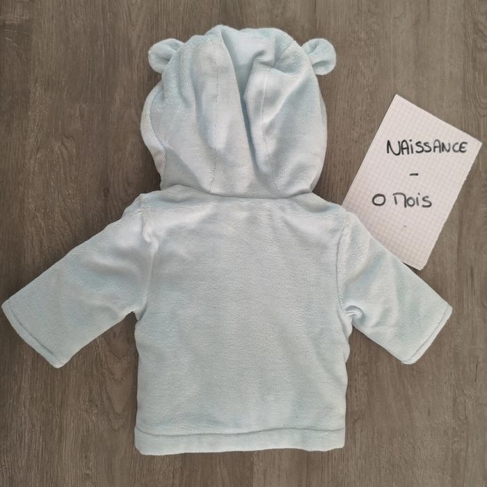 Gilet chaud ourson bleu naissance - photo numéro 4