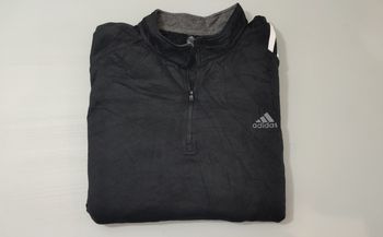 Vêtement Homme Sweat zippé 1/4 Haut de sport noir Adidas golf taille XL #Retrostreet