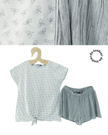 10 ans ensemble été teeshirt Okaïdi et short kiabi