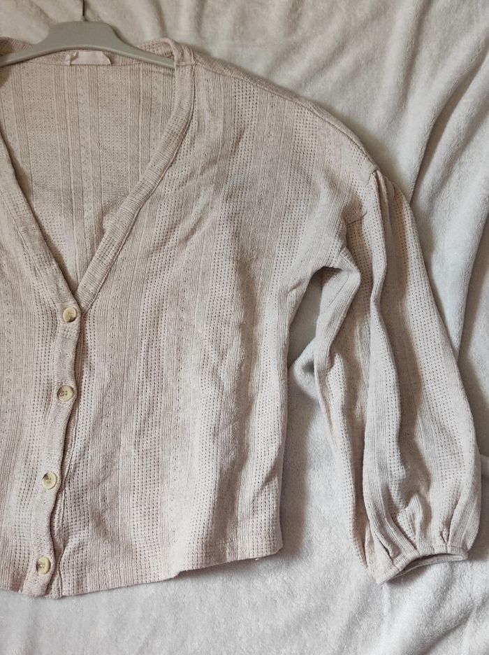 Cardigan beige taille M - photo numéro 5