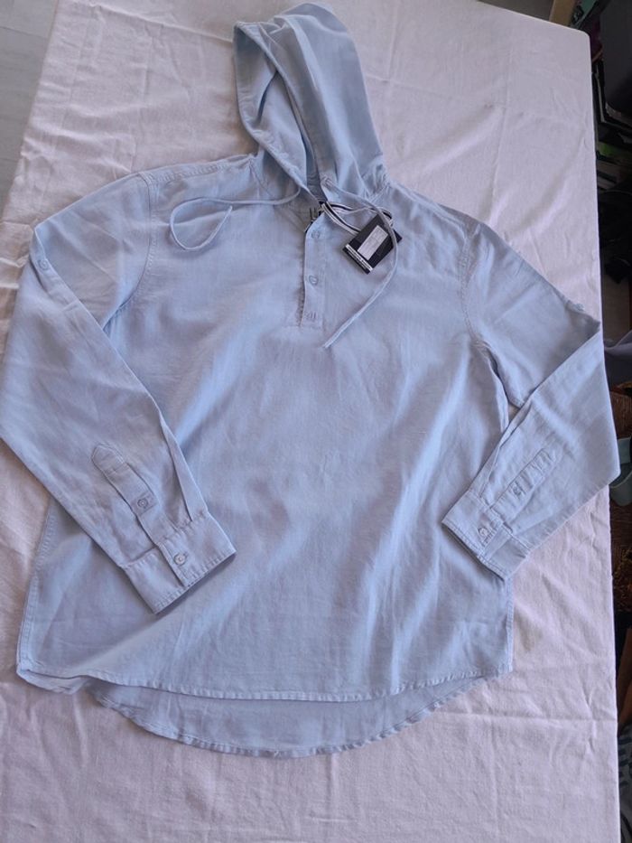 Chemise capuche lin Cotton Hublot neuf avec étiquette style migguel - photo numéro 6