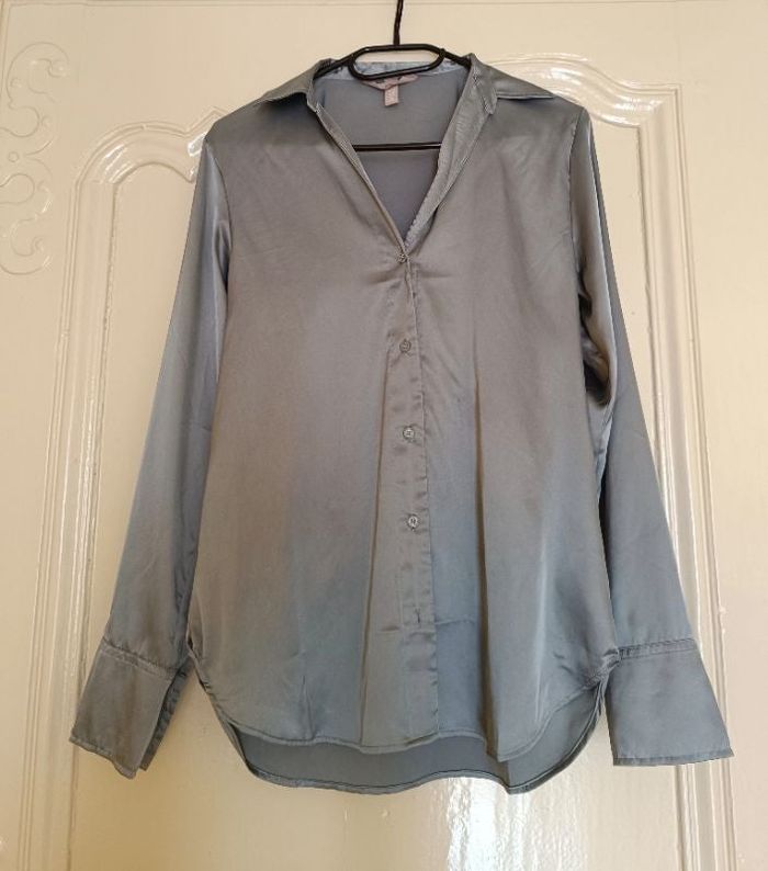 Chemise satinée vert d'eau H&M